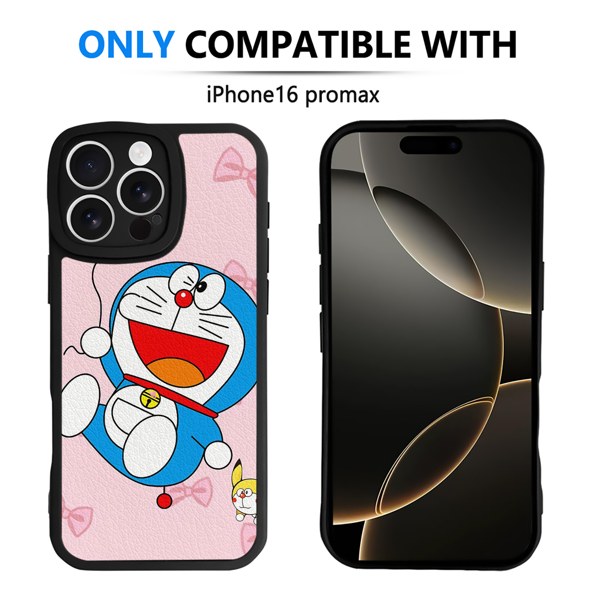 （画像用） ドラえもん Doraemon 【iPhone 16シリーズ対応】シリコンスマホケース（レザー調） 材質：シリコン